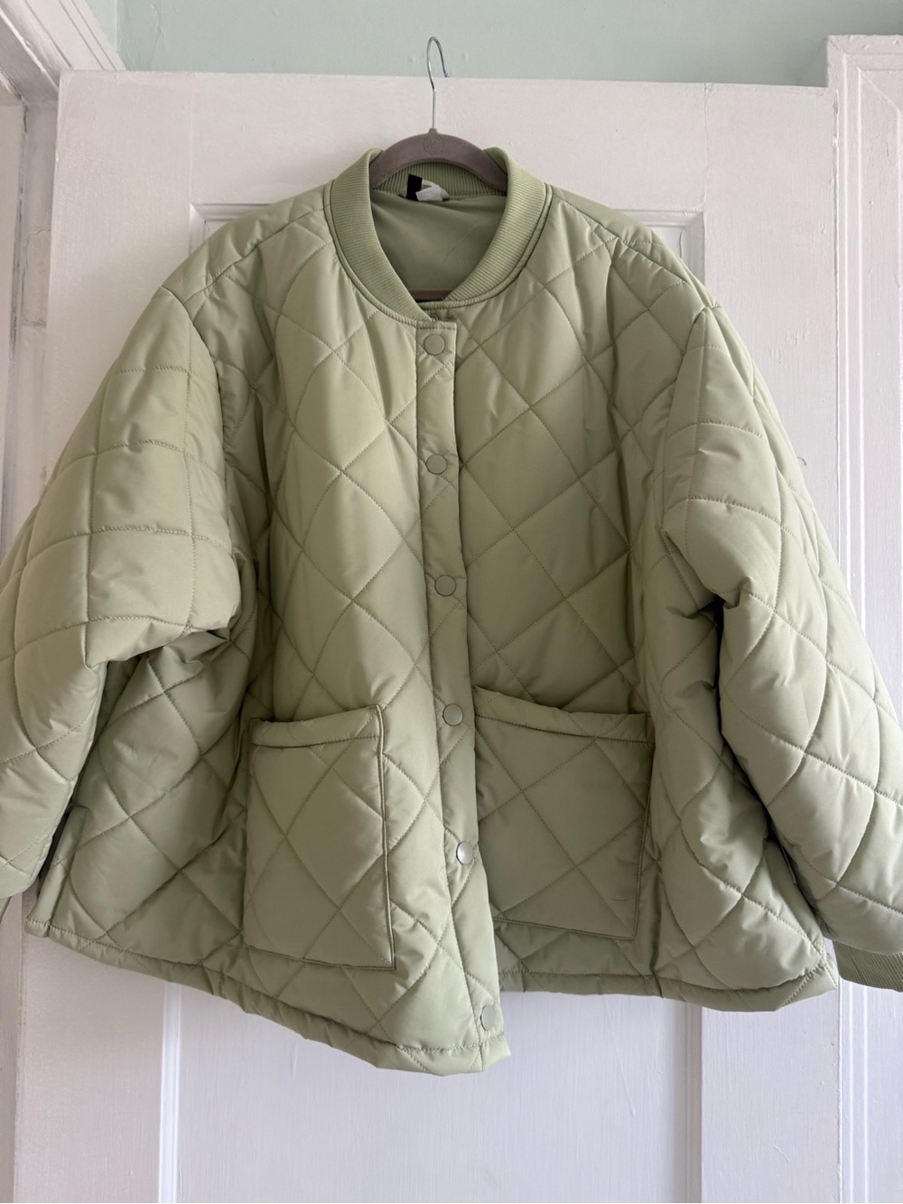 Quilted Bomber Style Puffer Jacket XXL